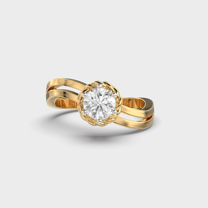 Certified 1.00 CT Round Cut EF VS/SI Lab Grown Diamond Nordic Gold Anniversary & Wedding Ring (Demi -Fine)