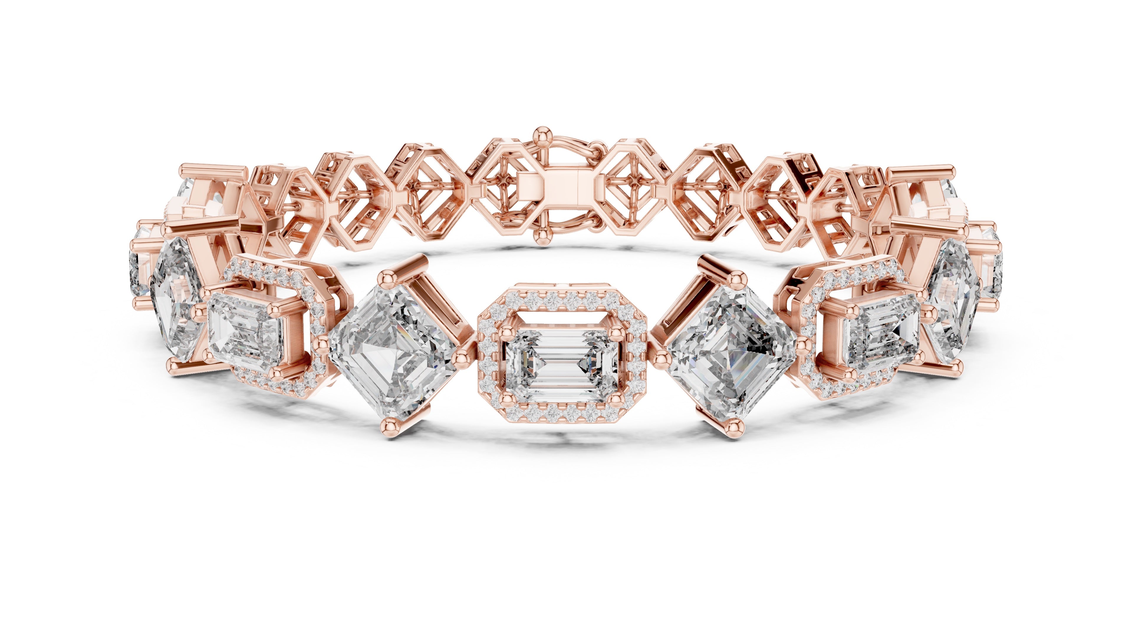 12.04 CT EF VS/SI Lab Grown Certified Diamond Tennis Wedding Bracelet For Women's 14K Yellow Gold