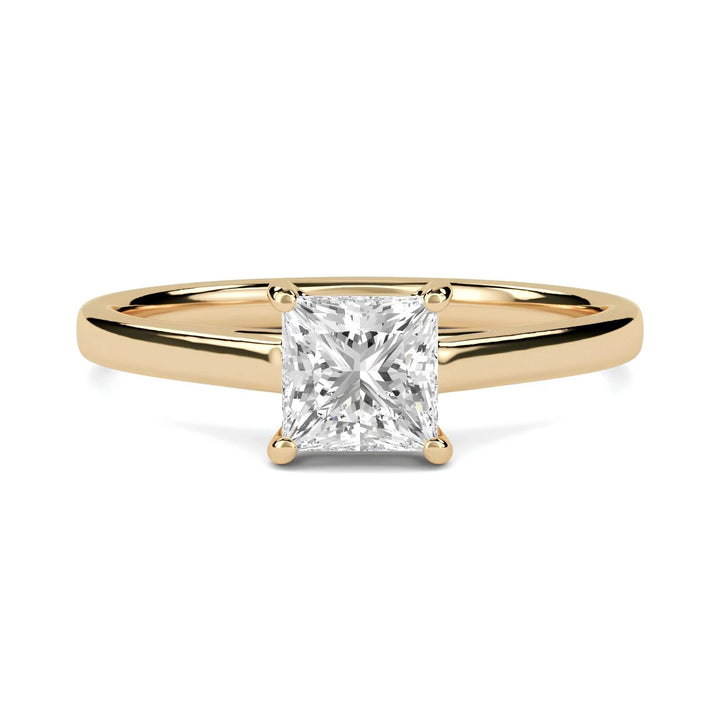 1 CT Princess Cut Certified VS/SI Lab Grown Diamond Studded In Nordic Gold Ring (Demi-Fine)
