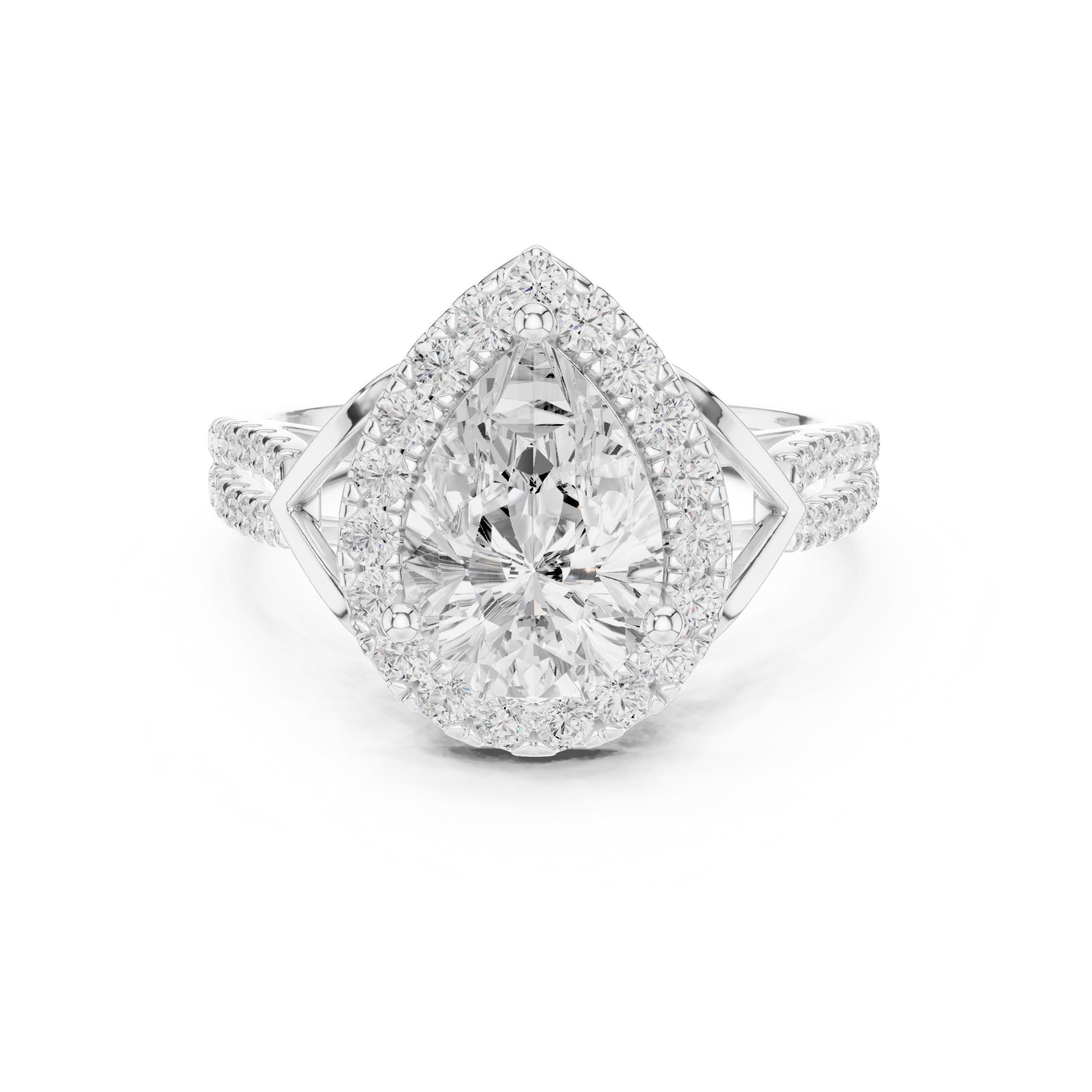 2.34Carat Certified Lab-Grown Diamond Engagement Ring For Women's Prong Set 14K Gold Wedding Ring