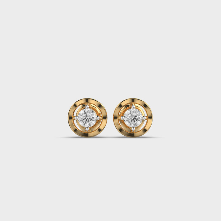 1.00 CT Round Cut Certified VS/SI Lab Grown Diamond Nordic Gold Stud Earrings (Demi-Fine)