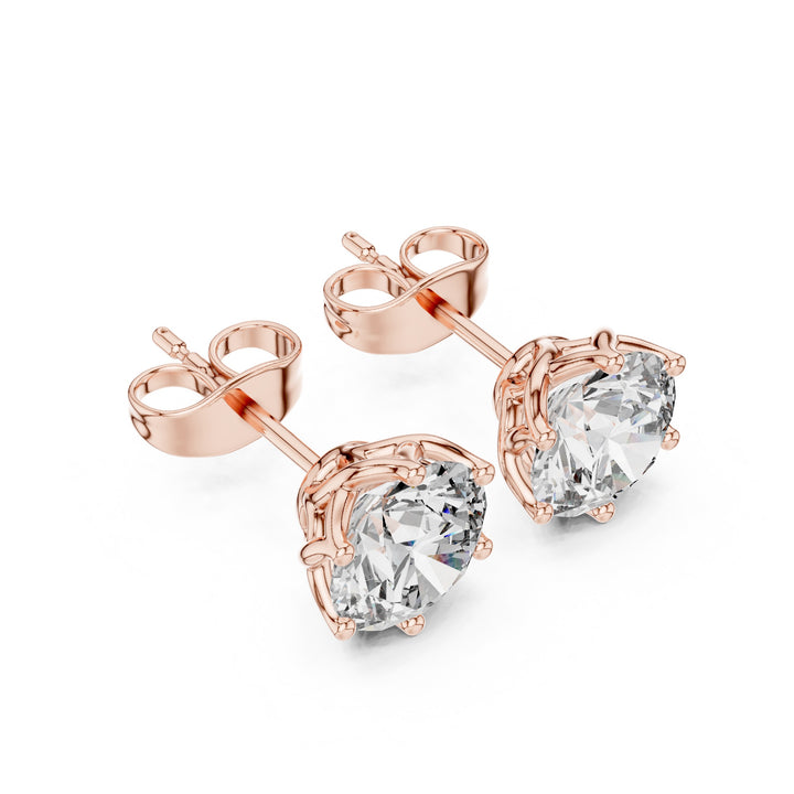 0.25–4.00 TCW Round Cut Lab-Grown Diamond Stud Earrings 14K Gold Wedding Earrings for Women Birthday & Anniversary Gift