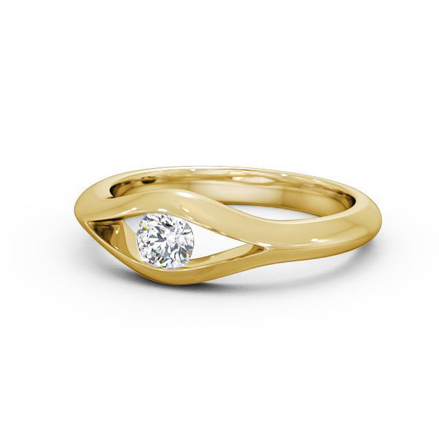 Wedding Ring Certified 0.50 CT Round Cut VS/SI Lab Grown Diamond 925 Sterling Silver With Vermeil Gold