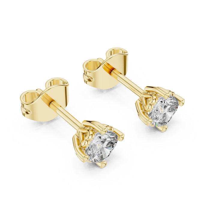 Lab-Grown Diamond Stud Earrings 14K Gold Wedding Earrings for Women Birthday & Anniversary Gift