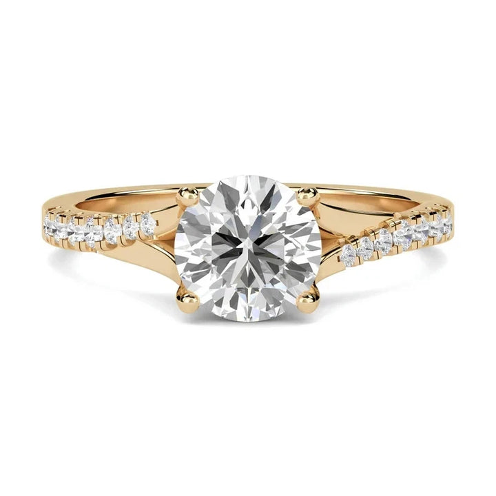 Certified 1.14 CT VS/SI Lab Grown Diamond Studded Nordic Gold Ring (Demi-Fine)