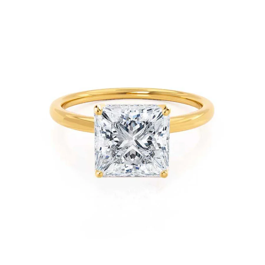 Certified 1.00 CT Cushion Cut EF VS/SI Lab Grown Diamond Engagement Ring 925 Sterling Silver With Vermeil Gold