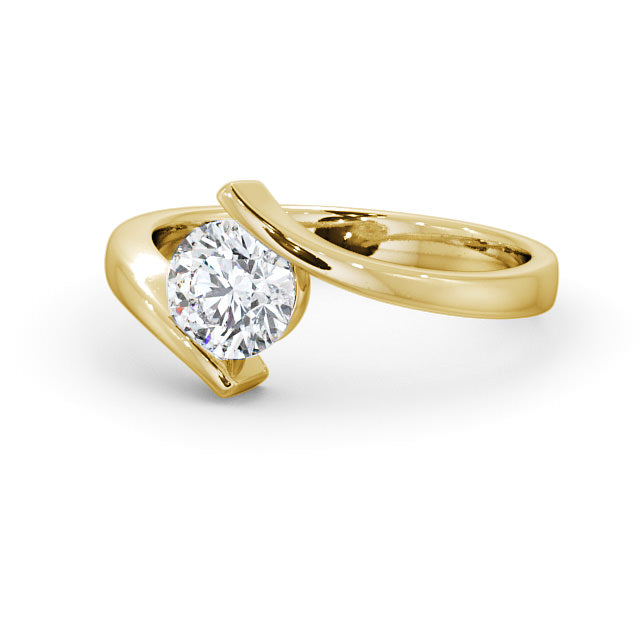 Certified Round Cut 1.00 CT EF VS/SI Lab Grown Diamond Engagement Ring 925 Sterling Silver With Vermeil Gold
