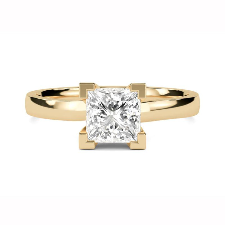 Certified 1.00 CT Princess Cut EF VS/SI Lab Grown Diamond Nordic Gold Engagement Ring (Demi -Fine)