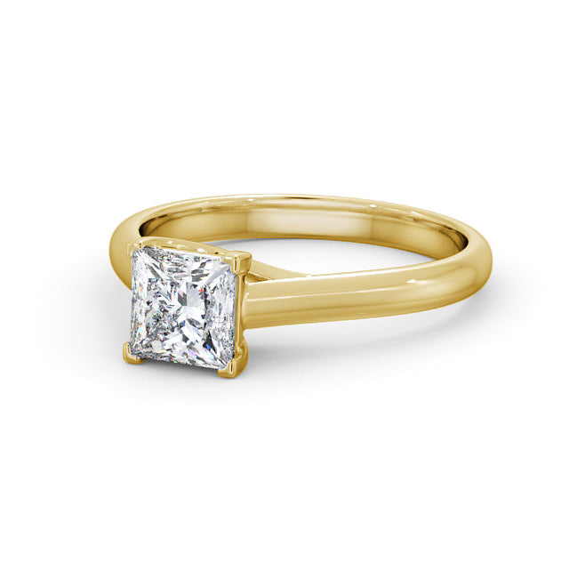 Certified 1.07 CT Princess Cut VS/SI Lab Grown Diamond Wedding Ring 925 Sterling Silver With Vermeil Gold
