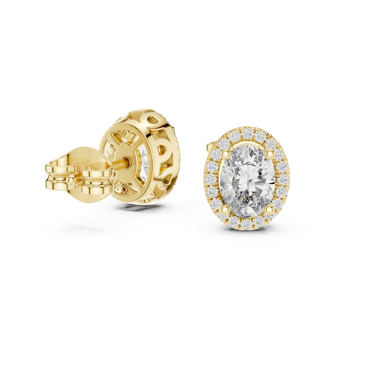 1.2CT Lab-Grown Diamond Stud Earrings 14K Gold Wedding Earrings for Women Birthday & Anniversary Gift