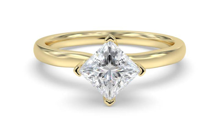 Certified 1.00 CT Princess Cut EF VS/SI Lab Grown Diamond Nordic Gold Engagement Ring (Demi -Fine)