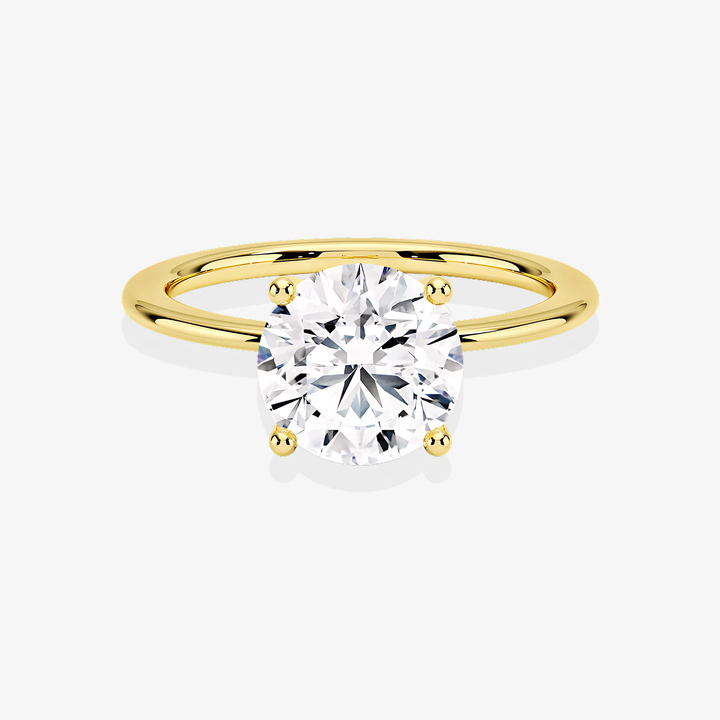 Certified 1.00 CT Round Cut EF VS/SI Lab Grown Diamond Nordic Gold Engagement Ring (Demi -Fine)