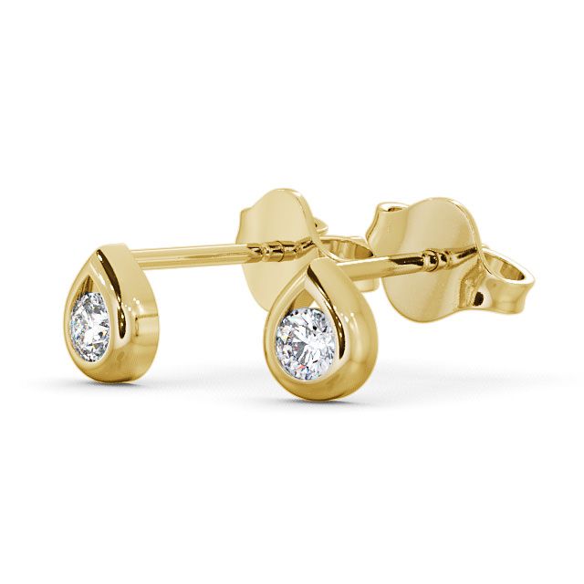 Certified 1.00 CT Round Cut EF VS/SI Lab Grown Diamond Nordic Gold Prong Set Stud Women's Earrings (Demi-Fine)