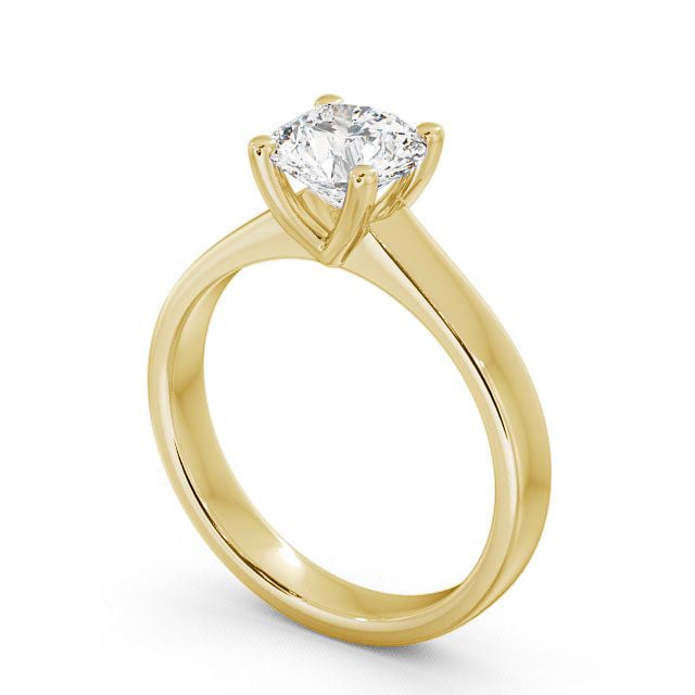 Certified 1.00 CT Round Cut VS/SI Lab Grown Diamond Beautiful Wedding Ring 925 Sterling Silver With Vermeil Gold