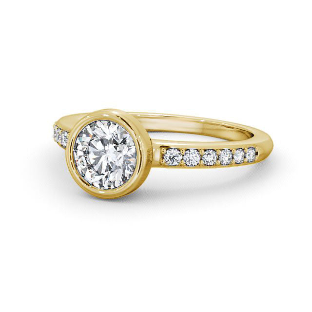 Certified 1.15 CT Round EF VS/SI Lab Grown Diamond Bezel Set Wedding Ring 925 Sterling Silver With Vermeil Gold