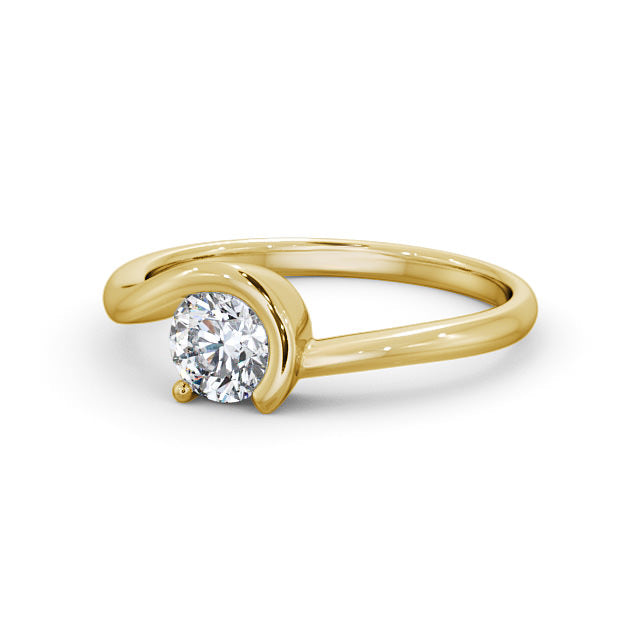 Certified 1.00 CT Round Cut Lab Grown Diamond Women's Engagement Ring 925 Sterling Silver With Vermeil Gold