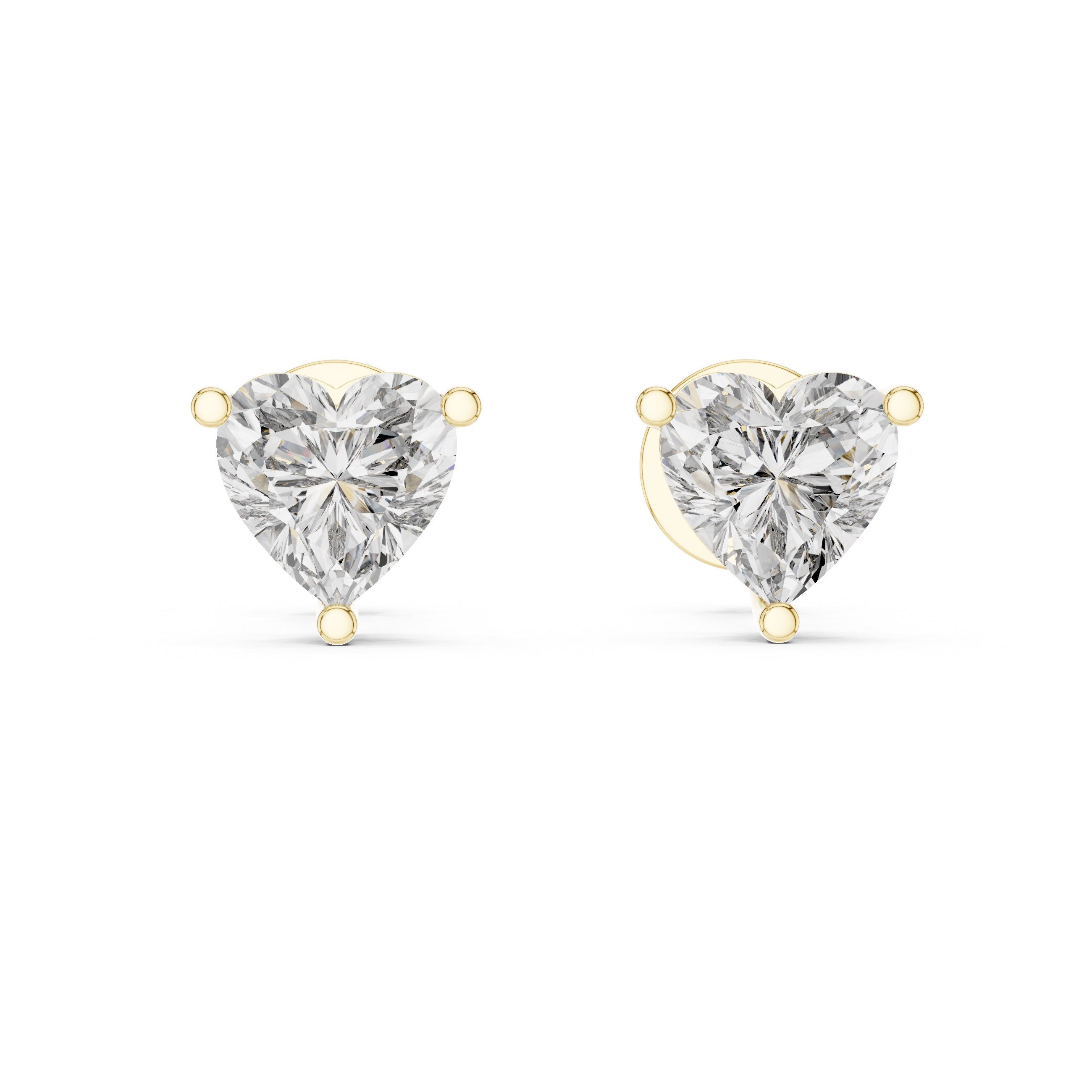 1.5CT Heart Cut Lab-Grown Diamond Stud Earrings 14K Gold Wedding Earrings for Women Birthday & Anniversary Gift
