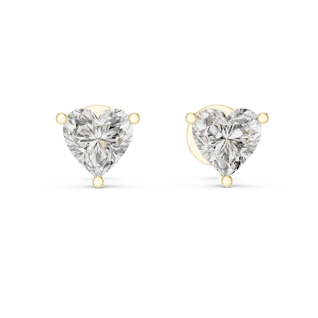 1.5CT Heart Cut Lab-Grown Diamond Stud Earrings 14K Gold Wedding Earrings for Women Birthday & Anniversary Gift