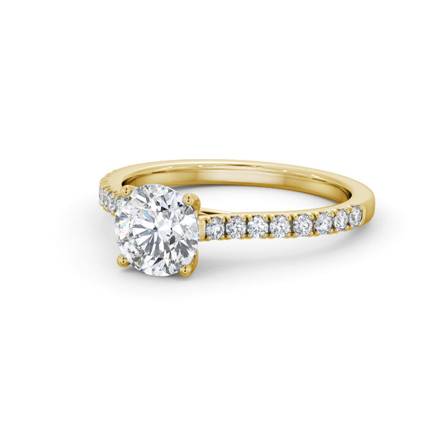 Certified 1.20 CT Round Cut EF VS/SI Lab Grown Diamond Women's Wedding Ring 925 Sterling Silver With Vermeil Gold