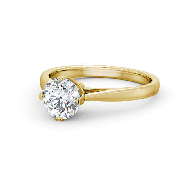 Certified 1 CT VS/SI Lab Grown Diamond Women's Engagement Ring 925 Sterling Silver With Vermeil Gold