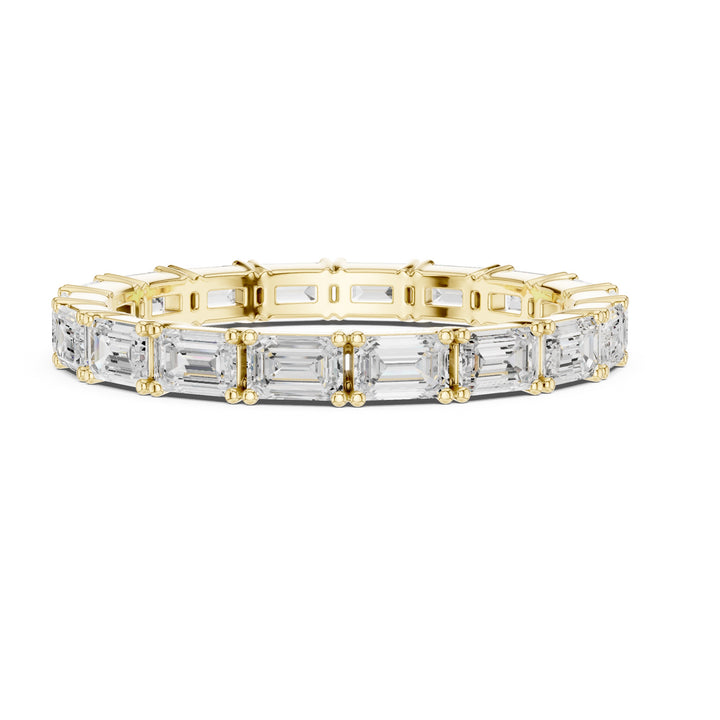 Lab Diamond Wedding Band, Emerald Brilliant EF/VS Matching Band with Engagement Ring, Stacking Band Gift 14K Gold