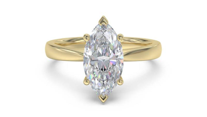 Certified 1.00 CT Marquise Cut EF VS/SI Lab Grown Diamond Nordic Gold Engagement Ring (Demi -Fine)