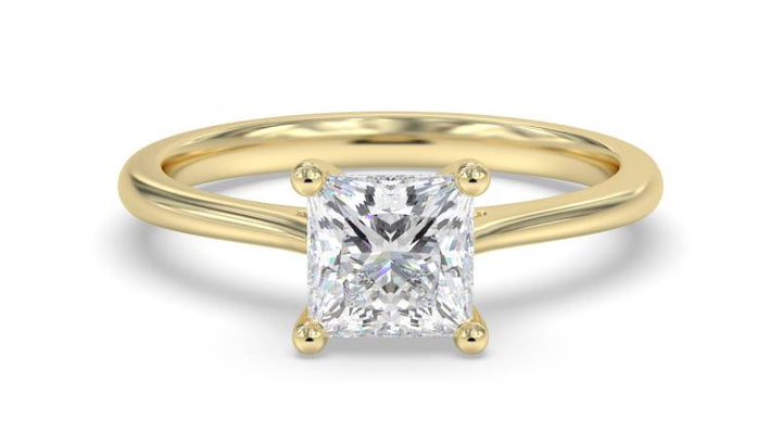 Certified 1.00 CT Princess Cut EF VS/SI Lab Grown Diamond Nordic Gold Anniversary Ring (Demi -Fine)