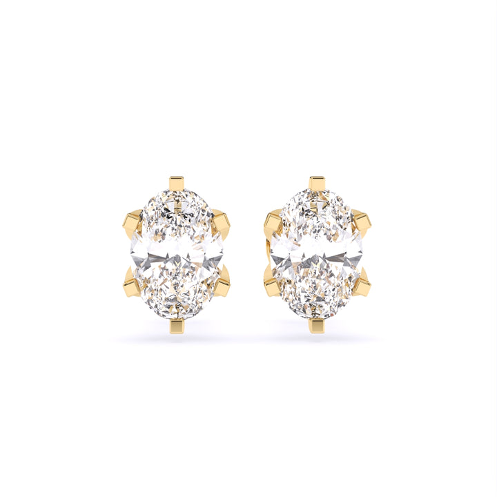 Certified 1.00 CT Marquise Cut EF VS/SI Lab Grown Diamond Nordic Gold Stud Women's Earrings (Demi-Fine)