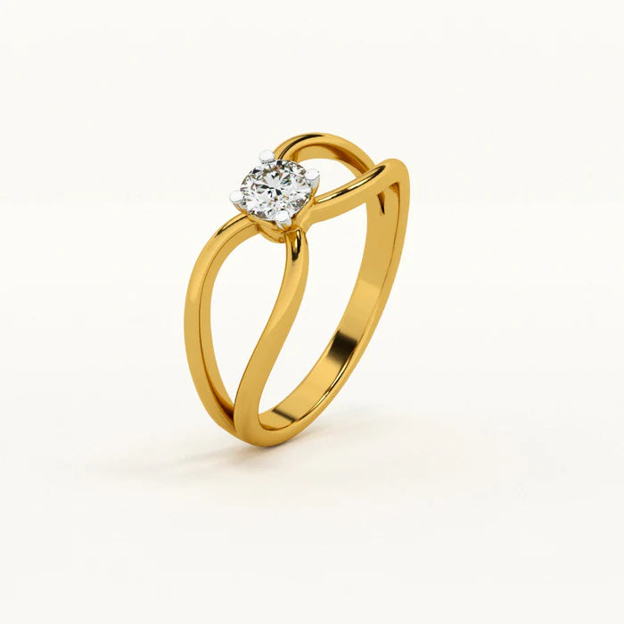 Certified 1.00 CT VS/SI Lab Grown Diamond Women's Wedding Ring 925 Sterling Silver With Vermeil Gold