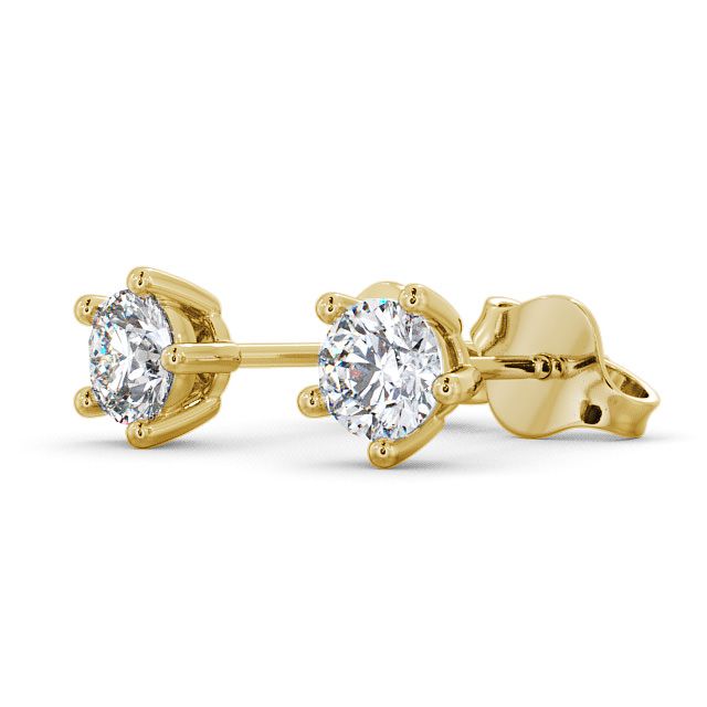 Certified 1.00 CT VS/SI Lab Grown Diamond Delicate Stud Earrings 925 Sterling Silver With Vermeil Gold