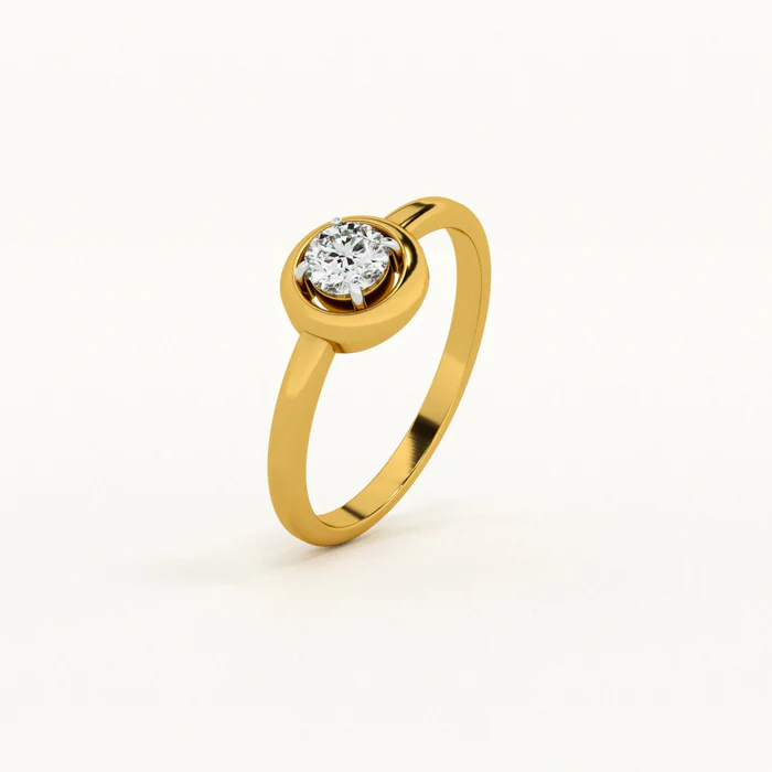 Nordic Gold Wedding Ring Certified 1.00 CT VS/SI Lab Grown Diamond (Demi-Fine)