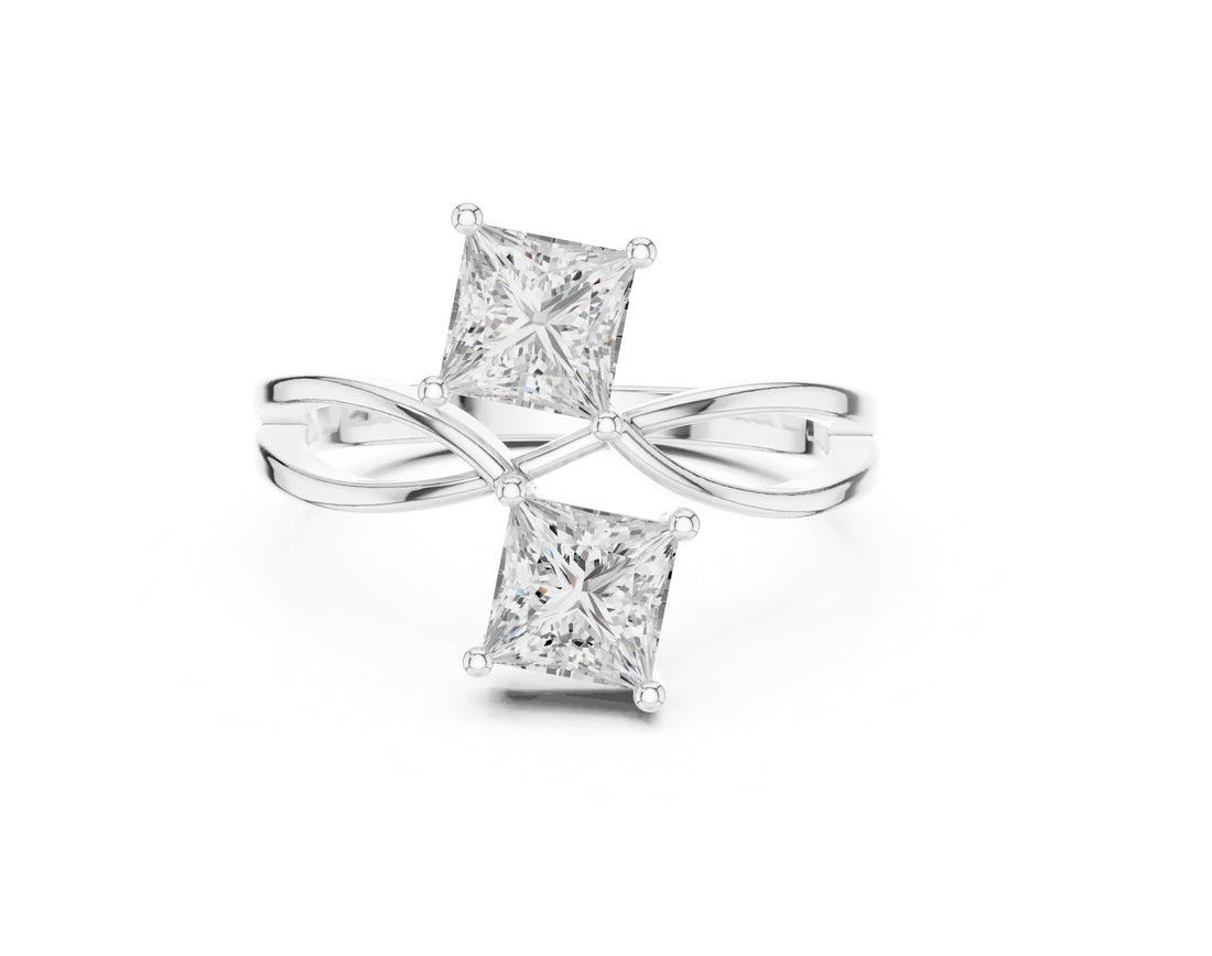 EF VS/SI Lab-Grown Diamond Ring Engagement or Wedding Ring for Women in 14K Gold, Perfect Anniversary Gift