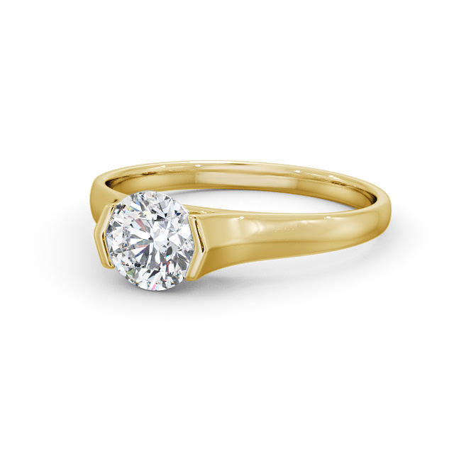 Certified 1.00 CT Round Cut Lab Grown Diamond Nordic Gold Engagement & Wedding Ring (Demi -Fine)