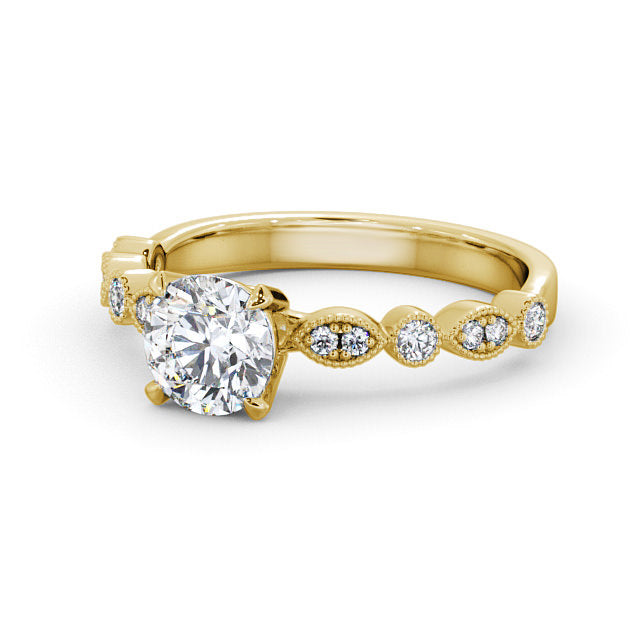 Certified 1.15 CT Round EF VS/SI Lab Grown Diamond Wedding Ring 925 Sterling Silver With Vermeil Gold