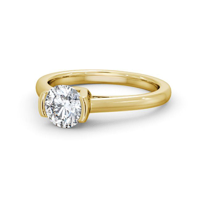 Certified 1.00 CT Round Cut Lab Grown Diamond Engagement & Wedding Ring 925 Sterling Silver With Vermeil Gold