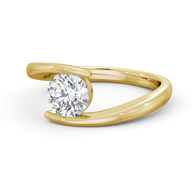 Certified Round Cut 1.00 CT EF VS/SI Lab Grown Diamond Engagement & Wedding Ring 925 Sterling Silver With Vermeil Gold