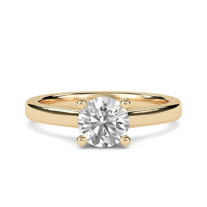 Certified 1.00 CT Round Cut EF VS/SI Lab Grown Diamond Nordic Gold Engagement Ring (Demi -Fine)
