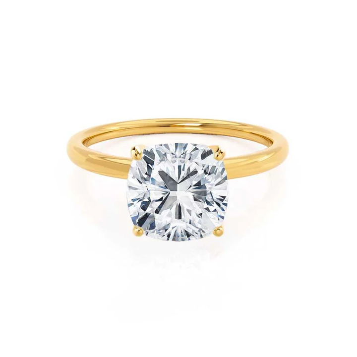 Certified 1.00 CT Cushion Cut EF VS/SI Lab Grown Diamond Nordic Gold Engagement Ring (Demi -Fine)