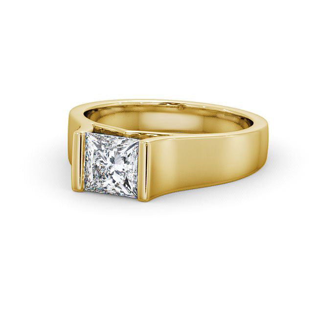Certified 1.00 CT Princess Cut Lab Grown Diamond Nordic Gold Anniversary & Wedding Ring (Demi -Fine)