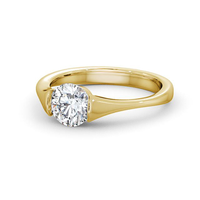 Certified Round Cut 1.00 CT EF VS/SI Lab Grown Diamond Nordic Gold Engagement Ring (Demi-Fine)
