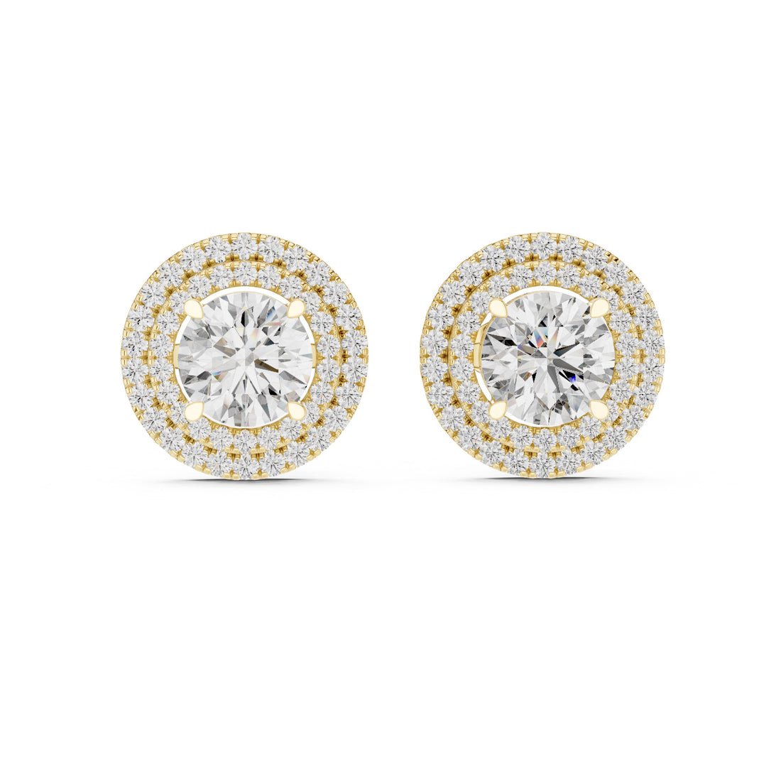 2.68CT Round Cut Lab-Grown Diamond Stud Earrings 14K Gold Wedding Earrings for Women Birthday & Anniversary Gift