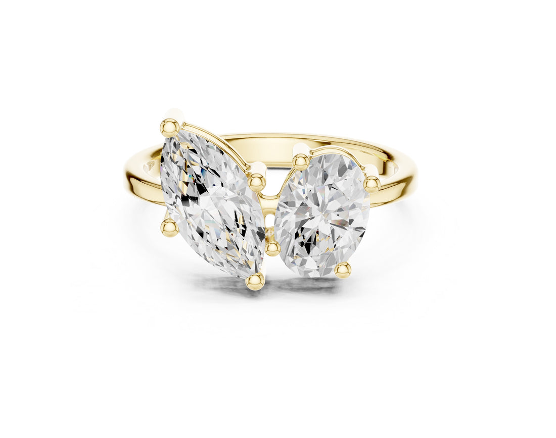 2.03CTW EF VS/SI Lab-Grown Diamond Ring Engagement or Wedding Ring for Women in 14K Gold, Perfect Anniversary Gift
