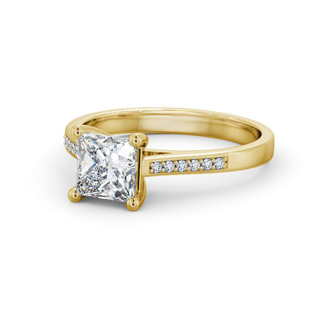 Certified 1.07 CT Princess Cut VS/SI Lab Grown Diamond Wedding Ring 925 Sterling Silver With Vermeil Gold