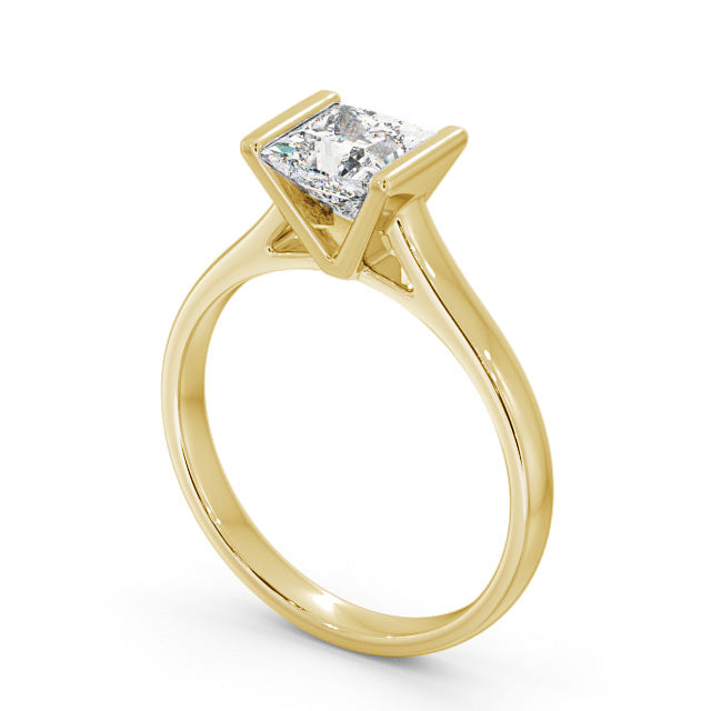 Certified 1.00 CT Princess Cut Lab Grown Diamond Engagement & Anniversary Ring 925 Sterling Silver With Vermeil Gold