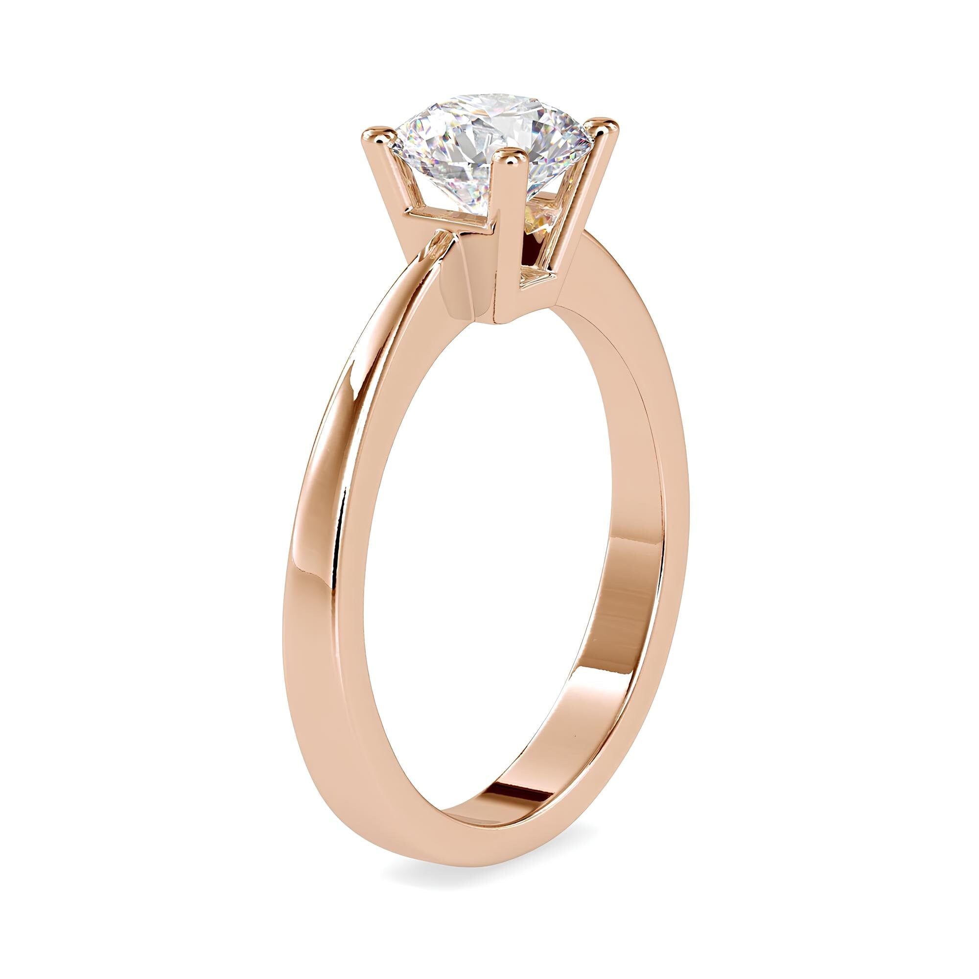 IGI Certified 1.00 Ct Lab-Grown Diamond Solitaire Engagement Ring – EF VS/SI Diamond in 14K Real Gold – Perfect for Weddings, Anniversaries, or Gifts