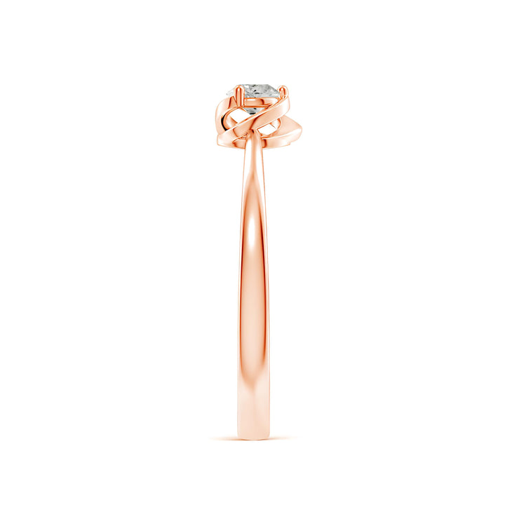 Infinity Shank Round Diamond Ring EF VS/SI Lab-Created Diamond Engagement Ring & Wedding Band in 14K Solid Gold