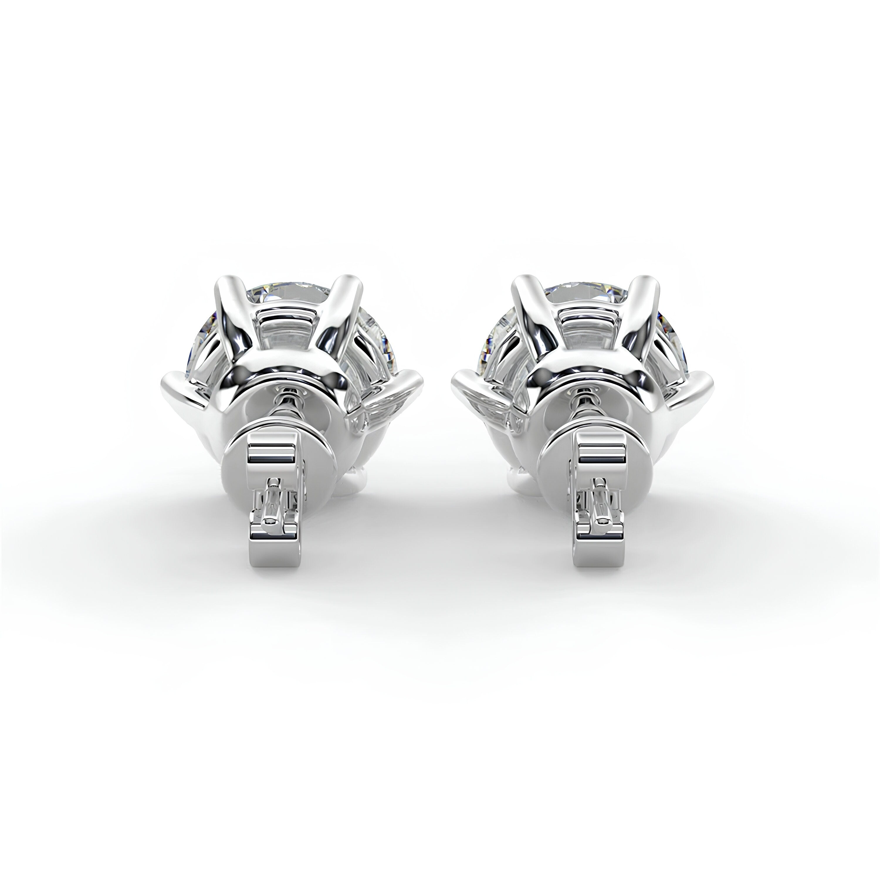 0.25–4.00 Ct Round Cut Lab-Grown Diamond Stud Earrings 6-Prong Wedding Earrings in 14K Gold Birthday & Anniversary Gifts for Women