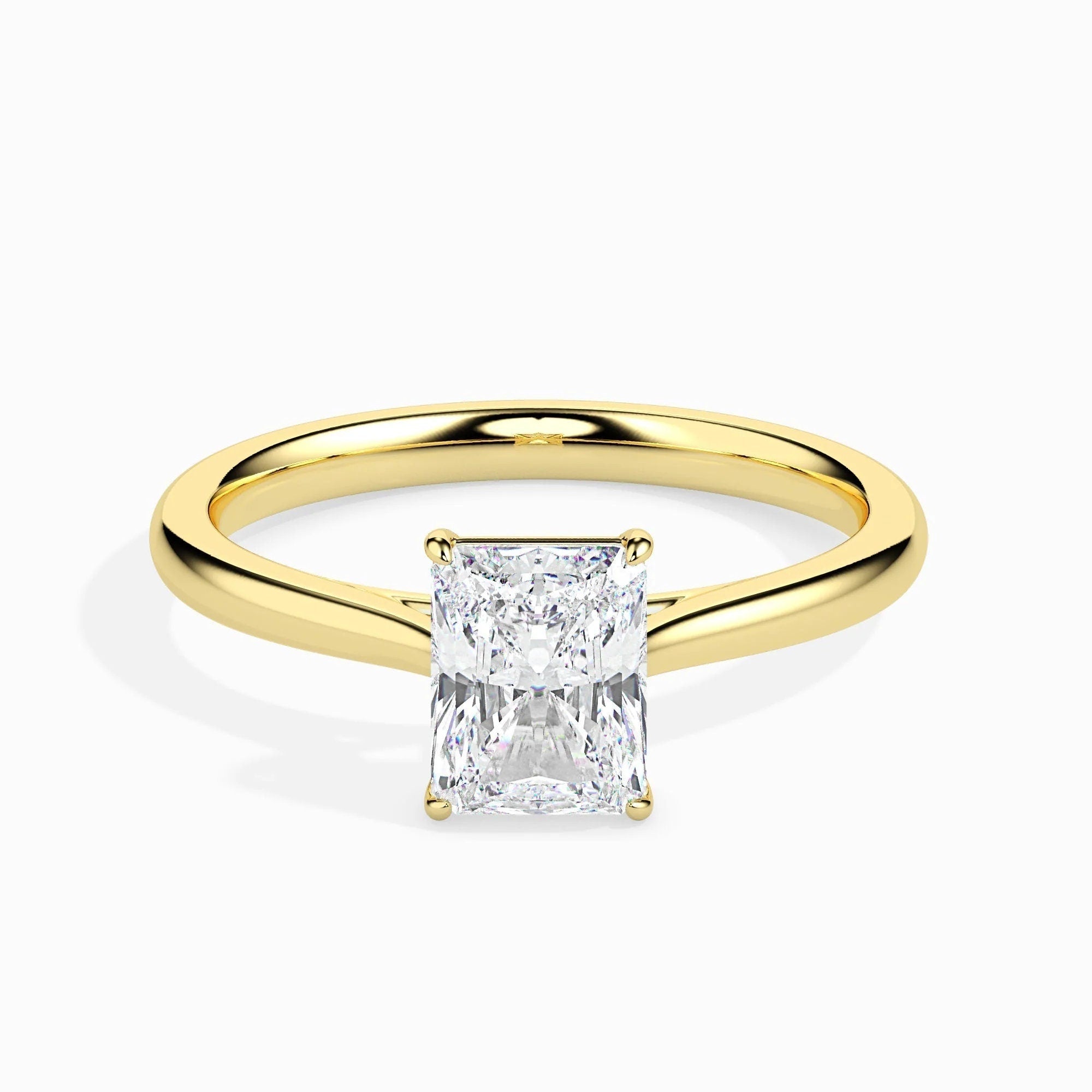 Certified 0.50 Ct EF VS/SI Lab-Grown Radiant-Cut Diamond Solitaire Engagement Ring – Conflict-Free Diamond Set in 14K Solid Gold