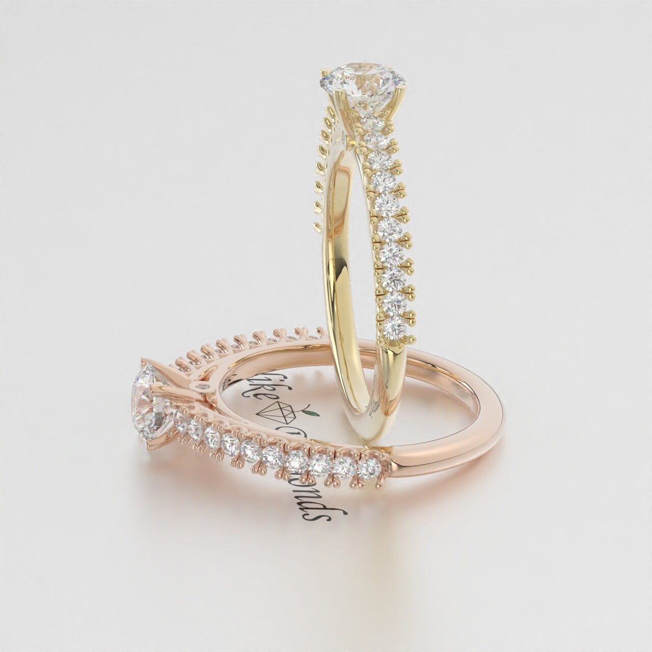 1/4 Ct Lab-Grown Diamond Engagement Ring EF VS/SI Diamond in 14K White Gold, Perfect for Wedding, Anniversary, or Gift for Her