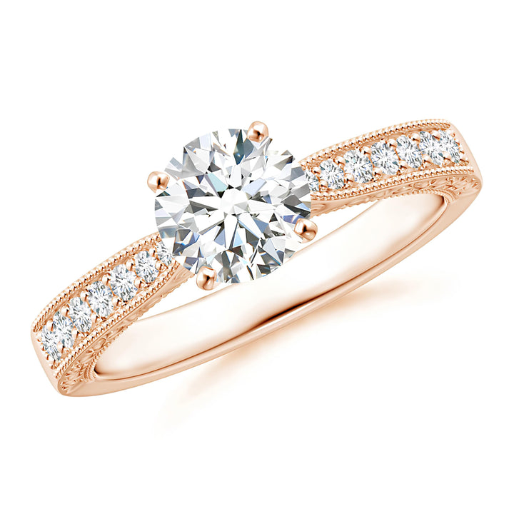 Elegant Half Eternity Diamond Ring EF VS/SI Lab-Created Diamond Wedding Band & Engagement Ring for Women in 14K Solid Gold